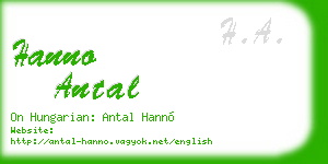 hanno antal business card